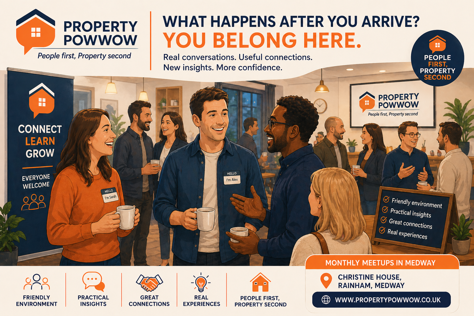 Attennding your first property networking event can feel daunting - but most people leave feeling glad they came Attennding your first property networking event can feel daunting - but most people leave feeling glad they came